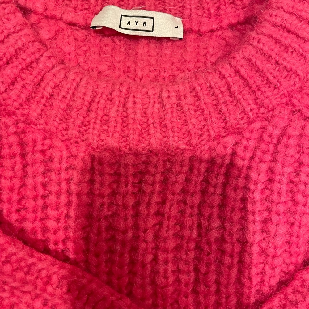 AYR Vibrant Pink Crew Neck Sweater